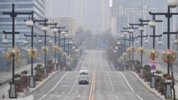 중국 산시성 성도인 시안 시내 도로가 봉쇄 조치 이후 한산하다. (자료사진)