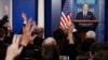 White House press secretary Sean Spicer listens to a question during the daily press briefing, March 30, 2017, at the White House in Washington.