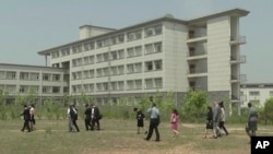 지난 2014년 5월 촬영한 영상 속 평양과기대 건물. 북한은 3일 이 학교 교수인 한국계 미국인 김상덕(토니 김) 씨의 억류 사실을 확인하고, '적대적 범죄' 행위로 조사 중이라고 밝혔다.