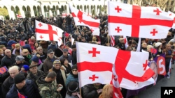საპრეზიდენტო კანდიდატის გრიგოლ ვაშაძის მხარდამჭერების დემონსტრაცია თბილისში, 2 დეკემბერი, 2018 