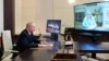 ប្រធានាធិបតី​រុស្ស៊ី​លោក Vladimir Putin ចូលរួម​កិច្ចប្រជុំ​ជាមួយ​ប្រធាន​គណៈកម្មការ​រៀបចំ​ការបោះឆ្នោត​កណ្តាល​អ្នកស្រី Ella Pamfilova តាម​អនឡាញ​នៅ​ឯ​កន្លែង​ស្នាក់​នៅ​របស់​ប្រធានាធិបតី​រុស្សី Novo-Ogaryovo នៅ​ខាង​ក្រៅ​ទីក្រុង​មូស្គូ កាលពី​ថ្ងៃទី ២០ ខែកញ្ញា ឆ្នាំ២០២១។