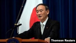 스가 요시히데 일본 총리.