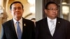ထိုင်းဝန်ကြီးချုပ် Prayuth Chan-ocha (ဝဲ) နဲ့ စစ်ကောင်စီနိုင်ငံခြားရေးဝန်ကြီး ဦးဝဏ္ဏမောင်လွင် (ယာ)။ (မှတ်တမ်းဓာတ်ပုံ (Combo))