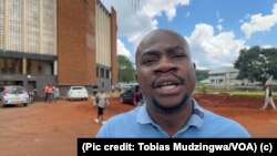 Unobhala jikelele wenhlanganiso yeZimbabwe Union of Journalists uPerfect Hlongwane. (Pic credit: Tobias Mudzingwa/VOA)