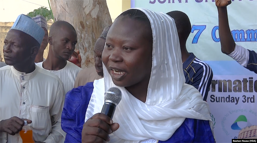 Shugabar Gidauniyar Damna'ish Aisha Musa Kida ta halarci Bikin Ranar Tunawa Da Nakasassu A Maiduguri, Disemba 4, 2017 