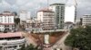 FILE - A picture taken in Conakry on October 12, 2020 shows a view of the city center. More than 20,000 people were displaced when the government of Alpha Conde demolished some neighborhoods in Conakry in 2019,