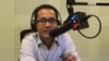 Pech Pisey, Director of Programs, Transparency International in VOA studio in Phnom Penh when he joins as a guest for Hello VOA on May Thursday 12, 2016. (Lim Sothy/VOA Khmer)