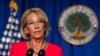 Education Secretary Betsy DeVos speaks during a White House Coronavirus Task Force briefing at the Department of Education building Wednesday, July 8, 2020, in Washington. (AP Photo/Manuel Balce Ceneta)