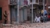 Demonstrators throw stones toward Indian police during clashes after the Eid al-Fitr prayers in Srinagar, India, June 5, 2019.