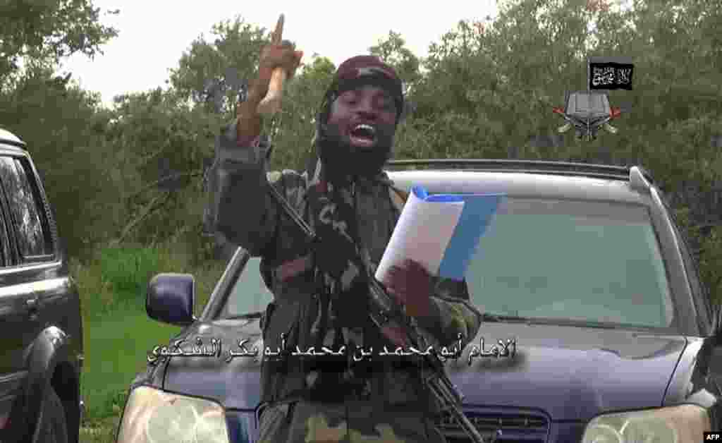 Shugaban ‘yan kungiyar Boko Haram Abubakar Shekau, Oktocba 2, 2014.