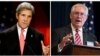 FILE - U.S. Secretary of State John Kerry, right, is shown Berlin, Dec. 5, 2016; Rex Tillerson, the secretary of state nominee, is pictured in Washington, March 27, 2015, in this composite photo.