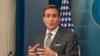 U.S. National Security Council spokesman John Kirby speaks at a press briefing