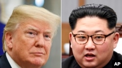 Shugaban Amurka Donald Trump da Shugaban Koriya ta Arewa Kim Jon Un