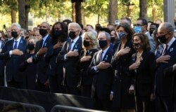 Clinton, Obama, Biden, Pelosi and Schumer mark 20 years since the September 11 2001 attacks in New York