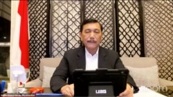 Luhut Binsar Pandjaitan, Menko Marves yang sekaligus Koordinator Pemberlakuan Pembatasan Kegiatan Masyarakat alias PPKM Darurat di Jakarta, Senin malam (23/8). (Courtesy: Kemenko Marves)