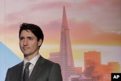 Perdana Menteri Kanada, Justin Trudeau di kantor AppDirect, San Francisco, 8 Februari 2018. (Foto: dok).