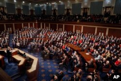 NATO Secretary General Jens Stoltenberg addresses a joint session of Congress on Capitol Hill in Washington, April 3, 2019.