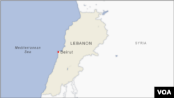 Peta Lebanon dan Kota Beirut, ibu kota Lebanon.