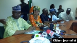 Taron manema labarai na Hon Abdulrazak Sa'ad Namdas mai magana da yawun Majalisar Wakilan Najeriya first left