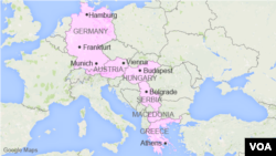 Migrants' path through Europe