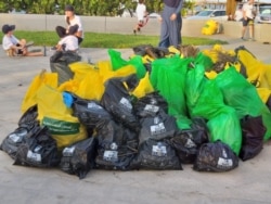Kantong-kantong belanja produksi SainBag yang ramah lingkungan (foto: courtesy).