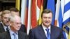EU Council President Herman Van Rompuy (L) walks with newly elected Ukrainian president Viktor Yanukovych (R) as they arrive for a working session at the EU headquarters in Brussels, 01 Mar 2010