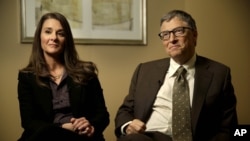 Bill dan Melinda Gates dalam sebuah wawancara di New York (21/1).