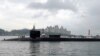 The USS Michigan submarine arrives in Busan, South Korea, April 25, 2017.