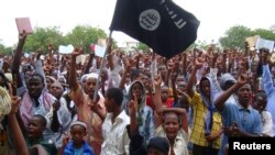 Masu goyon bayan kungiya al-Shabab suna zanga zanga