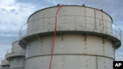 FILE - A storage tank at Fukushima.