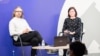Peter Geoghegan, from openDemocracy, and Susan Coughtrie of the Foreign Policy Centre are pictured at this week's Anti-SLAPP conference in London. (Justice for Journalists Foundation/Foreign Policy Centre)