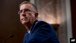 Gen. John Hyten appears before the Senate Armed Services Committee on Capitol Hill in Washington, July 30, 2019, for his confirmation hearing to be Vice Chairman of the Joint Chiefs of Staff. 