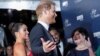 Prens Harry d'Anglete ak Meghan Markle, madanm ni rive pou Gala Salute to Freedom nan nan Nouyok, 10 Nov. 2021.