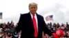 U.S. President Donald Trump arrives for a campaign rally at Oakland County International Airport in Waterford Township, Michigan, Oct. 30, 2020. 