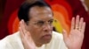 FILE - Sri Lanka's President Maithripala Sirisena speaks during a meeting with Foreign Correspondents Association at his residence in Colombo, Sri Lanka, Nov. 25, 2018.