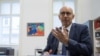 FILE - Harlem Desir, OSCE Representative on Freedom of the Media, speaks during an interview in Vienna, Austria, June 3, 2020.