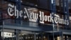FILE - The New York Times building is seen in Manhattan, New York, Aug. 3, 2020. 