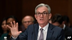 Federal Reserve Chairman Jerome Powell testifies before the Senate Banking Committee on Capitol Hill in Washington, Wednesday, Feb. 12, 2020, during a hearing on the Monetary Policy Report. (AP Photo/Susan Walsh)
