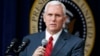 Vice President Mike Pence speaks during a town hall with business leaders in the South Court Auditorium on the White House complex in Washington, April 4, 2017.
