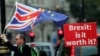 Poster protivnika Breksita ispred zgrade parlamenta u Londonu, 4. septembra 2018.