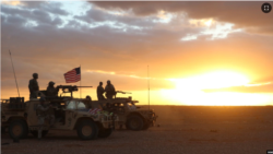 US soldiers conduct training during operations at Al Tanf Garrison in southern Syria, Nov. 21, 2017.