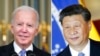 အမေရိကန်သမ္မတ Joe Biden (ဝဲ) နဲ့ တရုတ်သမ္မတ Xi Jinping.